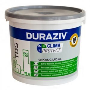 DURAZIV Clima Protect – tencuiala canelata cu Kauciuc® estei deală pentru decorarea faţadelor, ca finisare şi protecţie al sistemelor termoizolante.